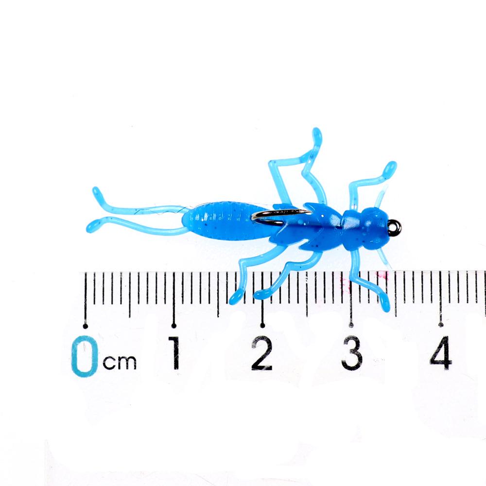 Bimoo 100 шт., мягкая приманка для ловли форели, маленькая приманка для ловли насекомых с крючком, сковорода для рыбалки