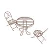 1/12 Dollhouse Simulation Metal Table Chair Model Dollhouse Living Room Furniture Decoration Mini Park Fairy Garden Ornaments