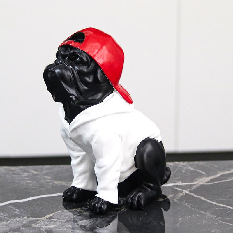 Искусство Украшения Современные Мультяшные Животные Бульдог Скульптура Мягкие Украшения Магазин Приемная Модель Гостиная Украшения Комнаты