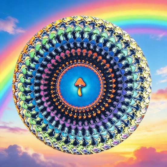 2Pcs Zoetrope Slipmat 12 Inch Animated Optical Illusion Turntable Mat Visual Art Meets Vinyl Culture Non-Slip Felt Record Player Pad for Vinyl