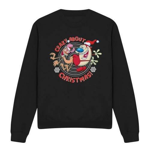 Толстовка унисекс для взрослых Ren & Stimpy Crazy About Christmas