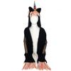 Autumn and winter children's hats European and American new unicorn wool scarf integrated hooded cape shawl tassel