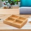 Bamboo Nuts Platter Tray Sectional Serving Creative Dried Fruit Food Storage Container for