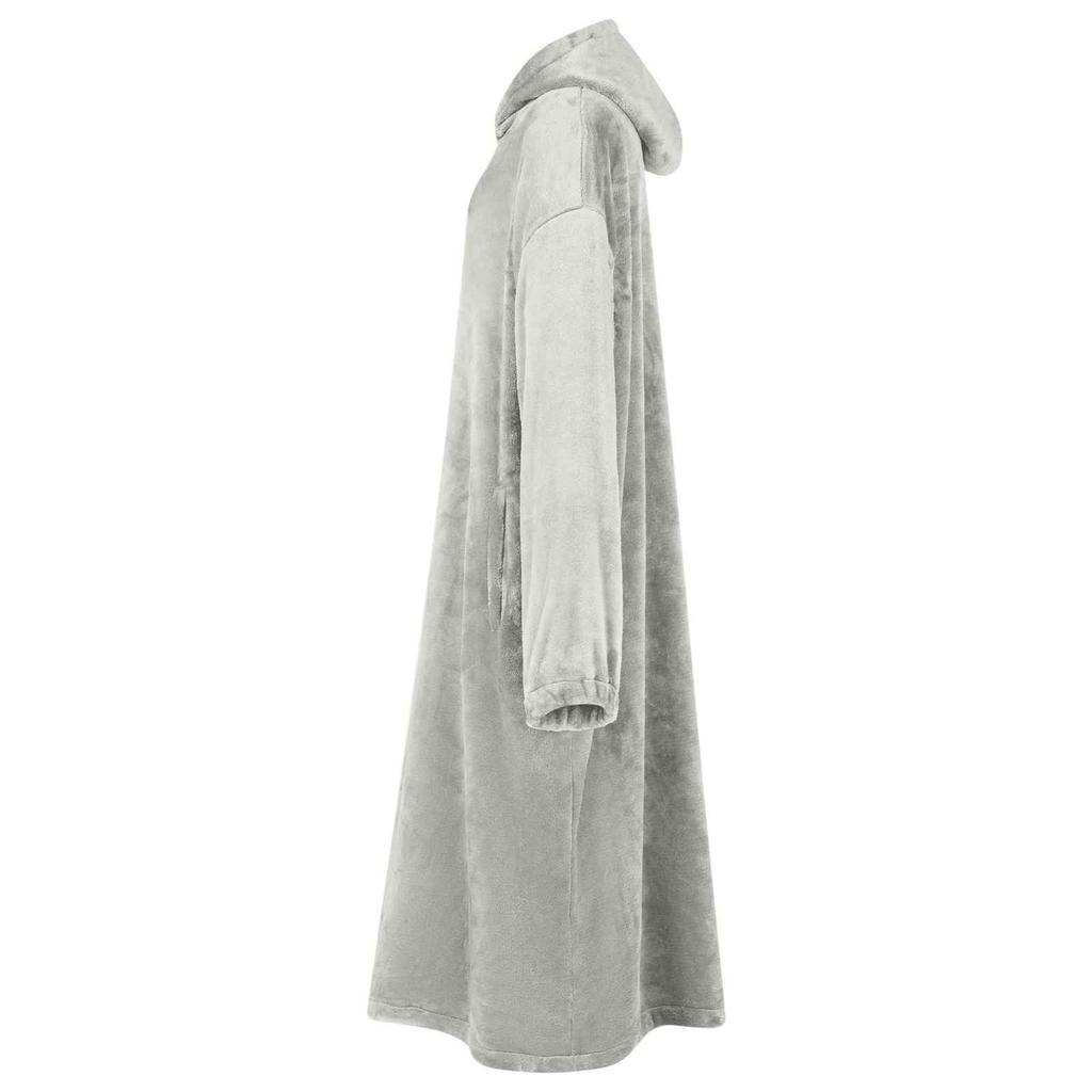 Blanket Hoodie Gray S Flannel