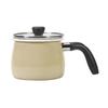 Bestco Multi Pot Single Pot Enamel IH Cream со стеклянной крышкой Carino Anything Pot 2.0L NQ-0115