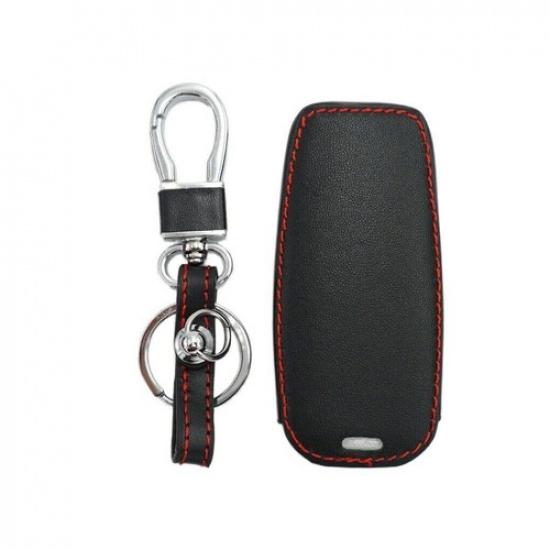 Black Leather 8 Buttons Key Chain Cover Case For Hyundai Genesis G80