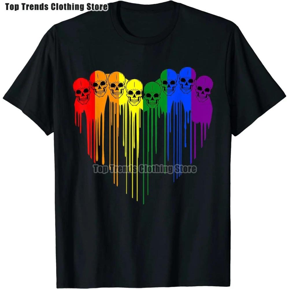 Скелет пьет кофе ЛГБТ-Q Пансексуальная гордость Пан флаг футболка