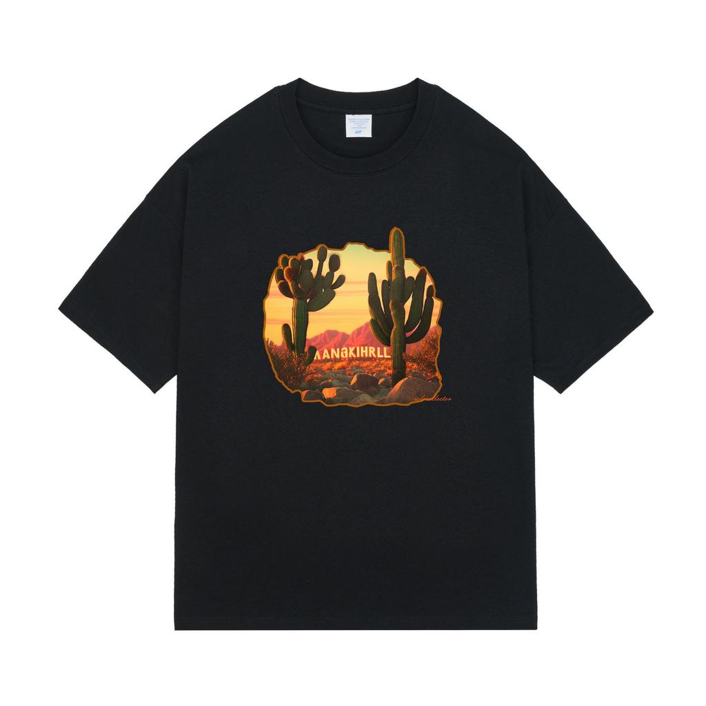 Summer New Neutral American Retro Niche Street Short-sleeved T-shirt for Men Loose Pure Cotton