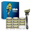 Gillette 2024 ProShield Yellow Razor Handle + Razor Blade 12p Set ,Korean Razor Blade