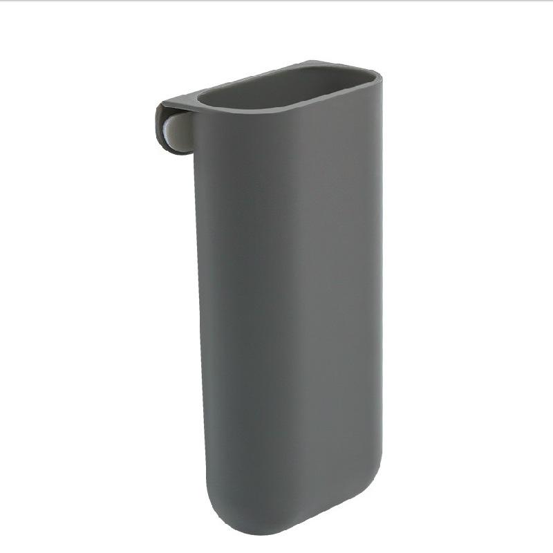 1pc Stick On Desktop Stationery Desk Organizer Brush Pot Plastic Pen Holder Pencil Box Office Makeup Storage