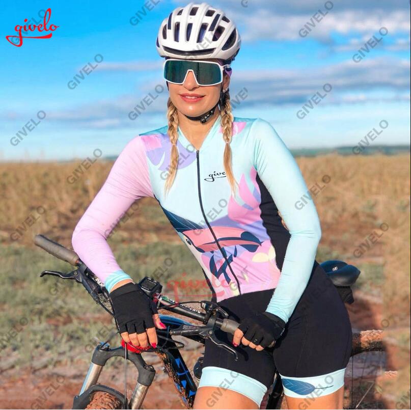 Женский обезьяний комбинезон для маунтинбайка MTB с длинным рукавом, устойчивый к УФ-излучению, велосипедная одежда Feminino Jumpsoit Ciclismo