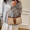Fashion PU Leather Woven Underarm Bag Women's New Strip Design Shoulder Bag High-end Niche Trend Hobo Bag CLE