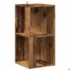 VidaXL Armoire d'angle vieux bois 33x33x67 cm bois ingénierie, étagère d'angle, bibliothèque, vitrine, étagère à livres, 856718