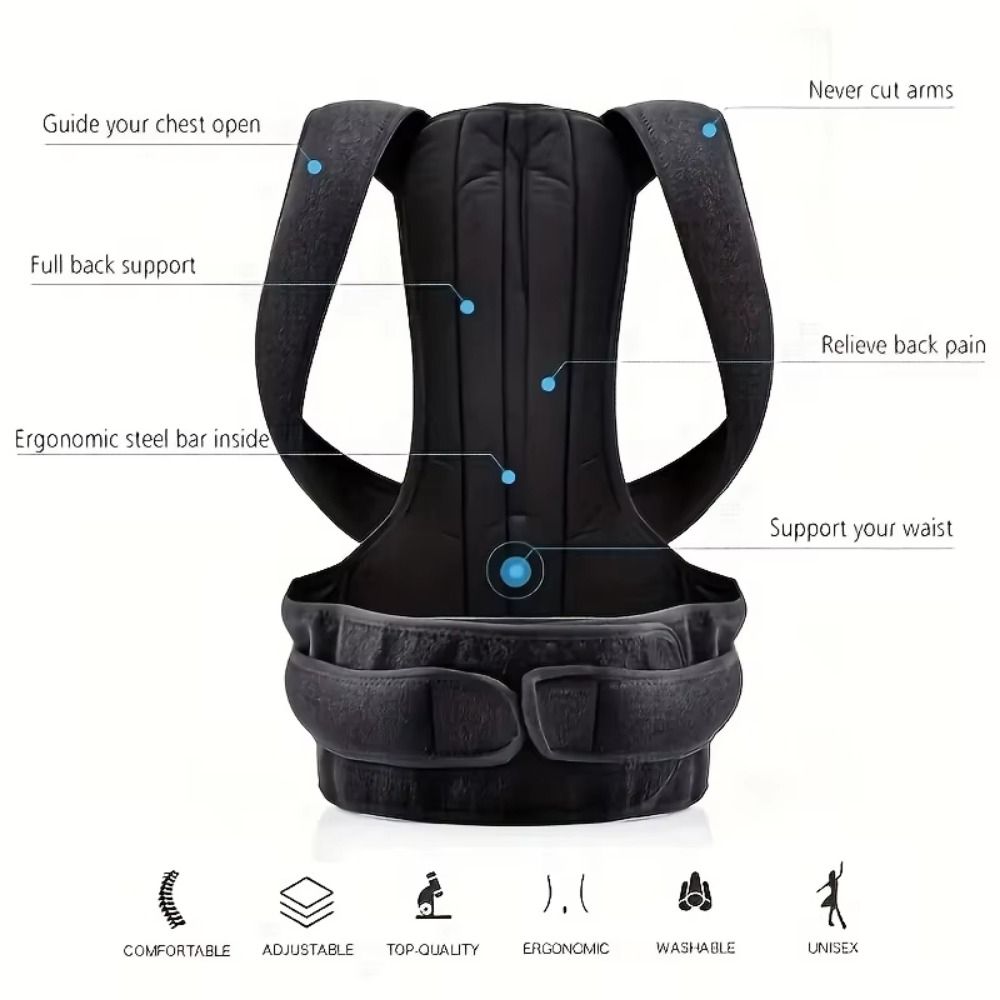 Adjustable Straps Back Posture Brace 5 Size Back Trainer Comfortable Posture Corrector Daily Wear