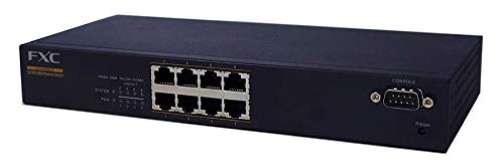 FXC Gigabit Fanless Switching Hub ES1008VL3 Warranty 8-port [Manufacturer's Included]