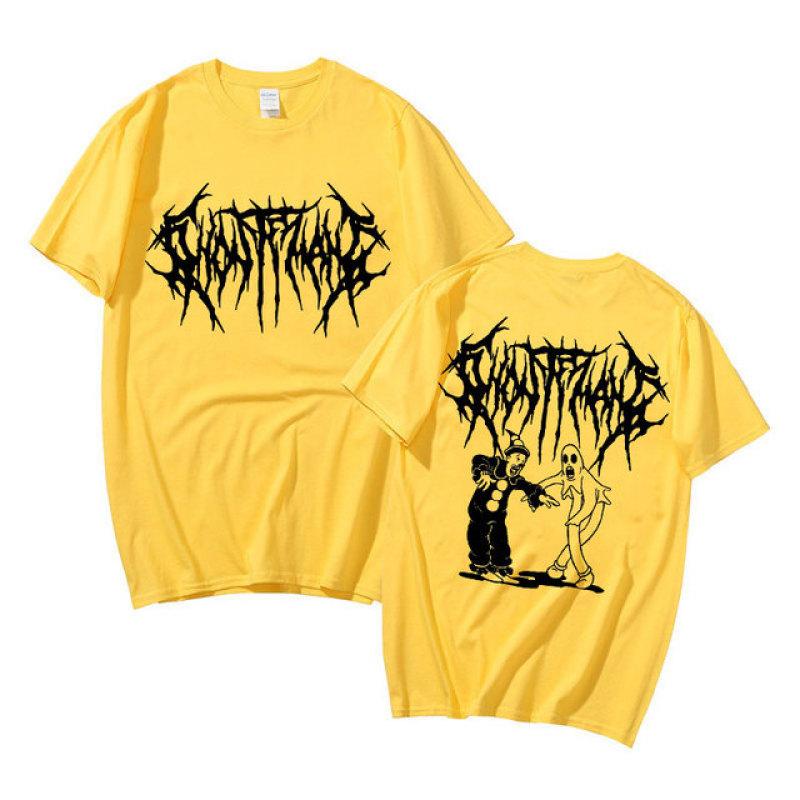 Футболка с двусторонним принтом Ghostemane, футболка унисекс, футболки Pouya, хлопковые топы, уличная одежда, модные футболки в стиле хип-хоп для пар