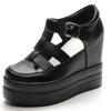Fashion 11CM New Women Sandals Comfortable Shoes Buckle Fashion Summer RoundToe Platform Wedge High Hidden Heels Ladies Breathable
