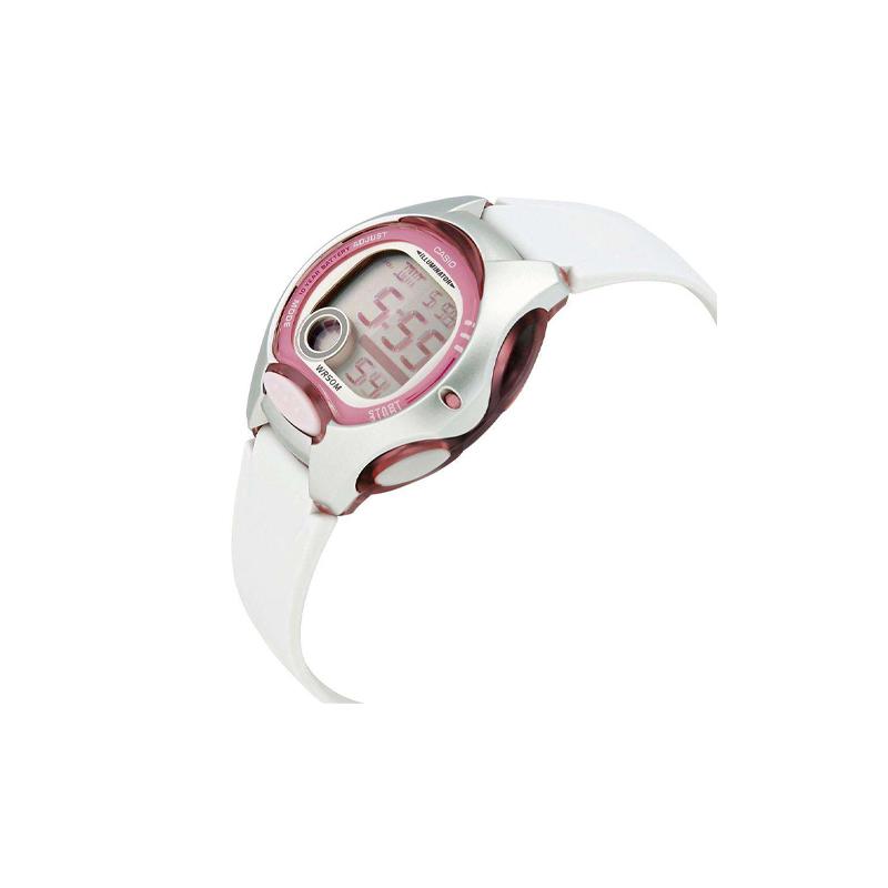 Casio Серия DIGITAL-Диск Упрощенный Контрастный Цвет Десять Лет Мощности ЖК-Кварцевый Механизм Ремешок из Смолы Японские и Корейские Часы Женские LW-200-7AVDF