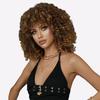 Honey Blonde Coily Spring Wig - Heat Resistant Tight Curls, Afro-Textured Synthetic Hairpiece for Black Women's Protective Styling