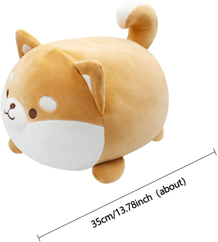 Homehalo Shiba Inu Plush Toy, Cute Shiba Inu Body Pillow, Realistic Dog Plush Toy, Super Squishy Plush Toy, Round Dog Cushion, Soft Sleeping Pillow,