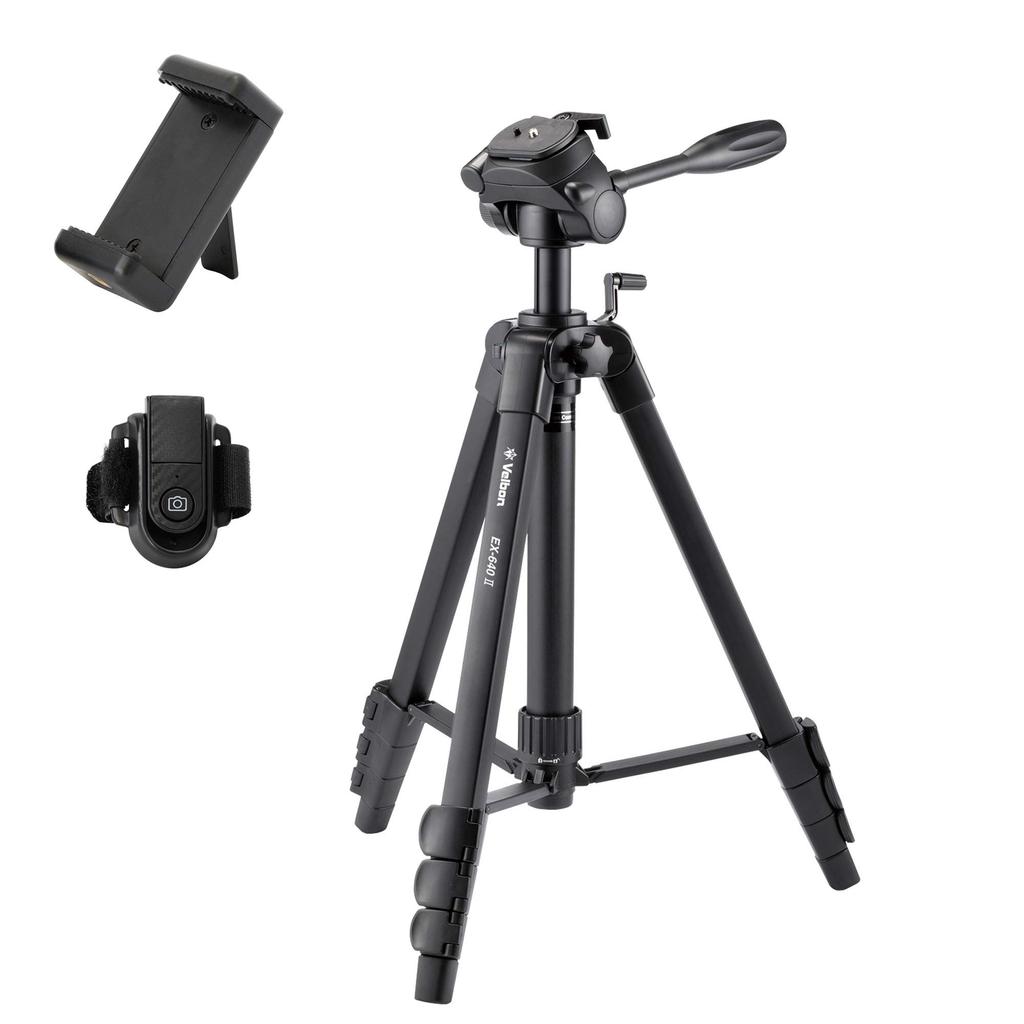 Velbon Family Tripod II AZ Lever Lock Total Height 170cm Leg Diameter 26mm Medium Size Head DIN Standard Quick Shoe Compatible Aluminum Legs Leg Color