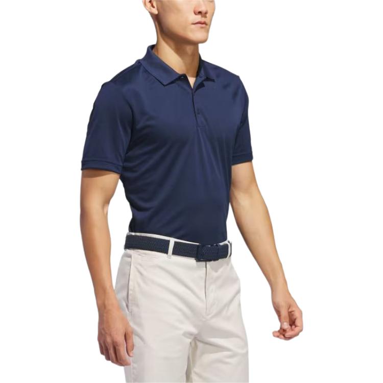 Adidas Рубашка поло Core Performance Primegreen с коротким рукавом и логотипом для гольфа, темно-синяя IU4442