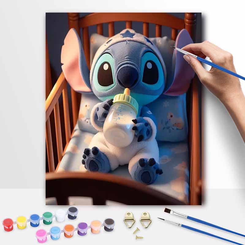 Disney Canvas Painting Kit Baby Lilo & Stitch Home Decor Craft Perfect Gift Idea