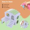 Hamster Play Toys Set Wooden Hamster House Boredom Breaker Activity Toy DIY Hamster Cage Accessories for Small Pets