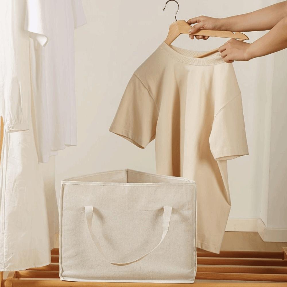 Large Capacity Triangular Hanger Storage Bag Foldable Breathable Wardrobe Organizer with Handle Space-Saving