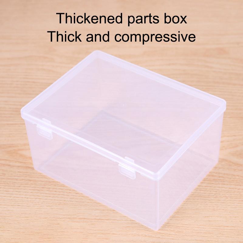 Transparent Clamshell Plastic Storage Box, Stackable Storage Box, Suitable For Office, Bathroom, Kitchen, Household Utility Box