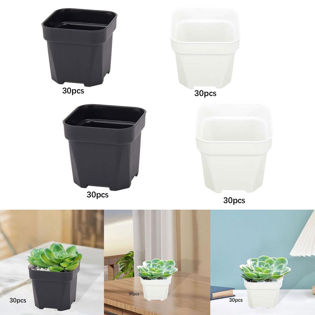 30 Pieces Plant Nursery Pots Planters Flowerpots Portable Bonsai Container Seedling Pot for Indoor Outdoor Home