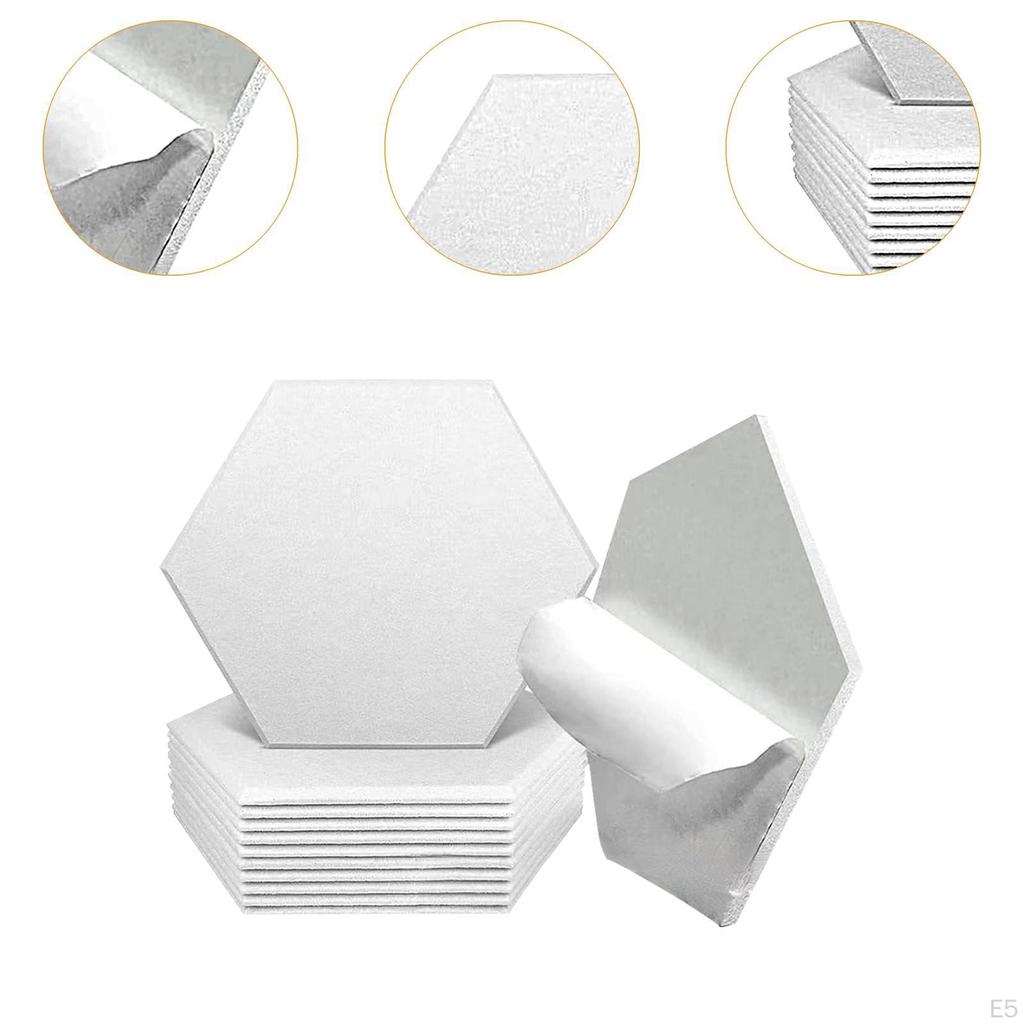 12 шт. акустических панелей, звукопоглощающие плитки, самоклеящиеся стены для