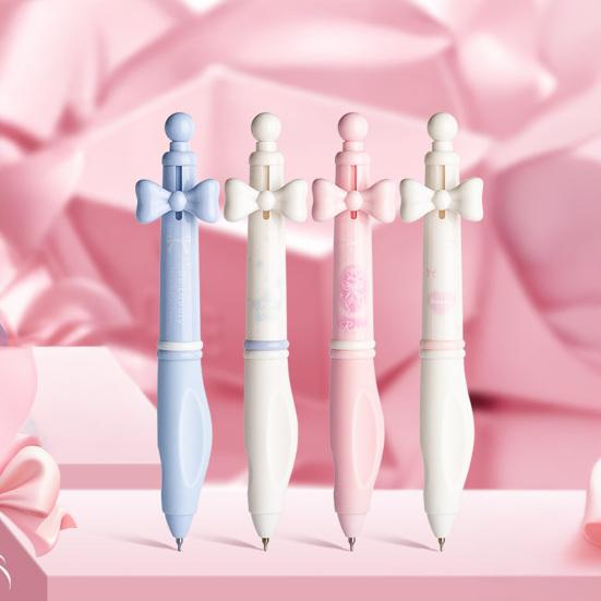 4 шт. шариковая ручка с возможностью заправки, выдвижная шариковая ручка со средним кончиком 0,5 мм, черная ручка с мягкой ручкой для детей и школьников