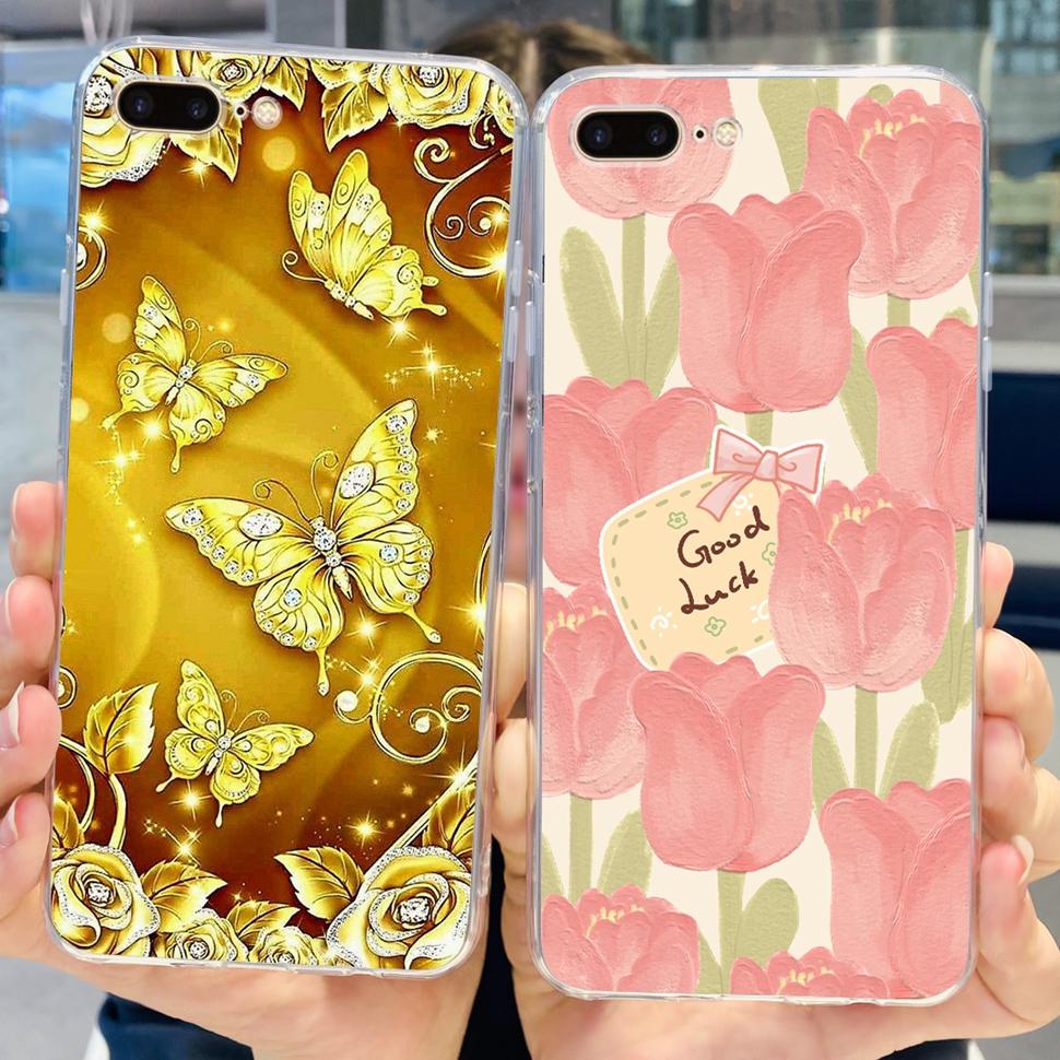 For IPhone 7 Plus Case A1661 A1784 Cute Cats Butterfly Soft Silicone Phone Cases For Apple IPhone 7 8 IPhone7 IPhone8 Plus Cover
