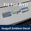 Подходит для BYD Seagull Автомобиль Светоотражающий Лазерный Меняющий Цвет Личность Креативный Эмблема Декорация Модификация Наклейка