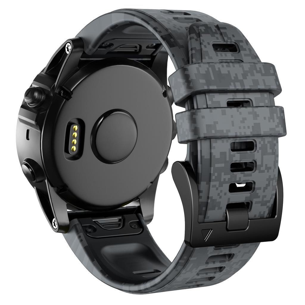 Для Garmin Fenix Enduro/Tactix Delta/Tactix 7 Pro ремешок для часов с печатным рисунком мягкий силиконовый ремешок с быстросъемным креплением 26 мм