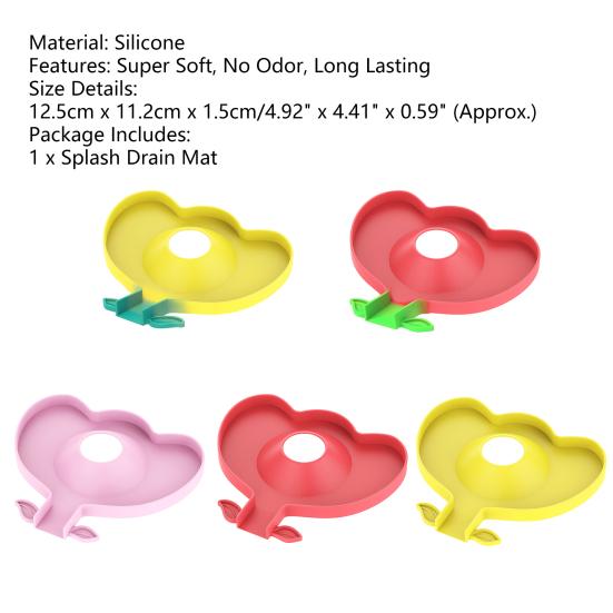Супер мягкий коврик для раковины, коврик для брызг, сливное украшение, силиконовый яркий цвет