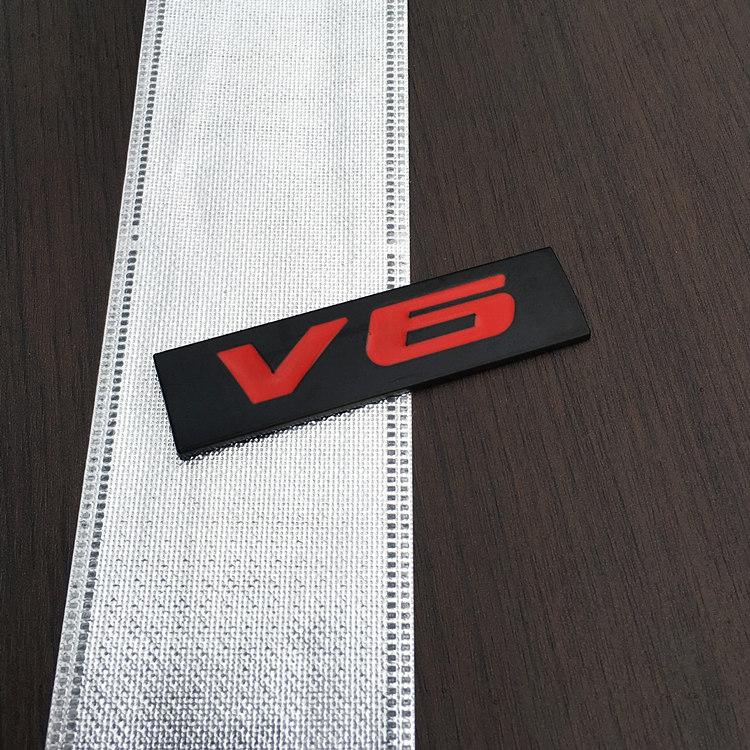 Automotive 3D Turbocharged Hybrid AWD Metal Car Sticker V6 V8 Ss Displacement Decorative Tailgate GT