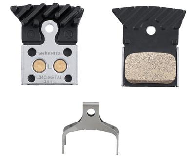 SHIMANO Запчасти для ремонта тормозных колодок L04C металлические с ребрами 1 пара IBPL04CMFA