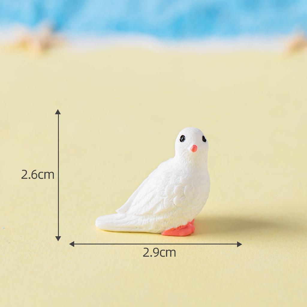 Micro Landscape Sea Bird Seagull Pigeon Miniature Fairy Garden Home Houses Decor Beach Plate Landscaping Decor DIY Accessories