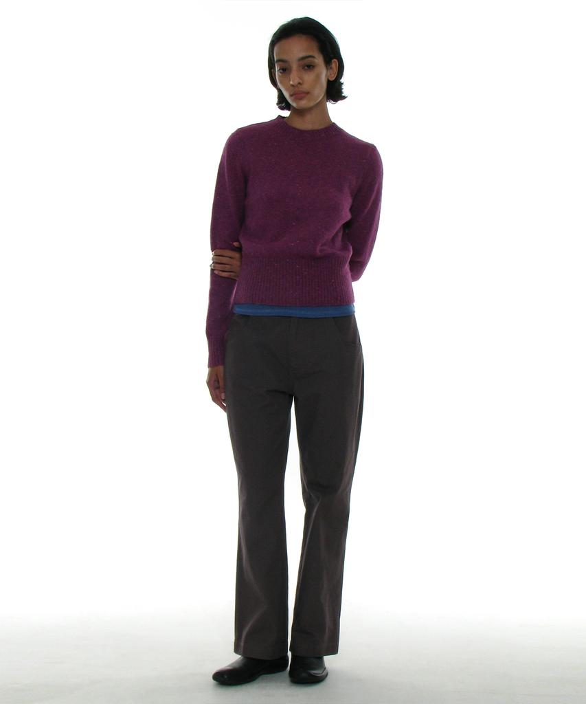 PARTIMENTO WOMEN Double Waist Chino Pants_Charcoal