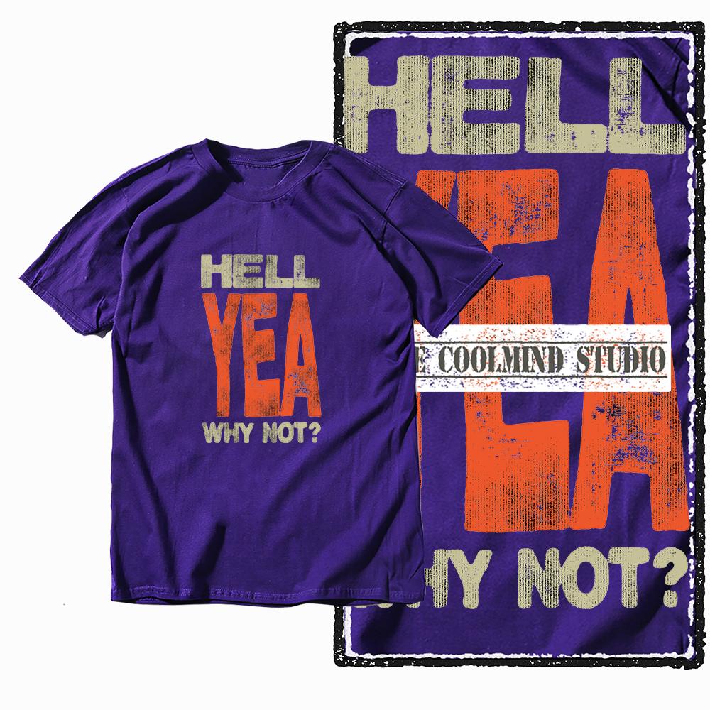 Футболка Coolmind X0074 Hell Yeah Attitude Hellfire Spirit с графическим принтом, эксклюзивная мужская футболка из хлопка, уличная одежда, футболка для мужчин.