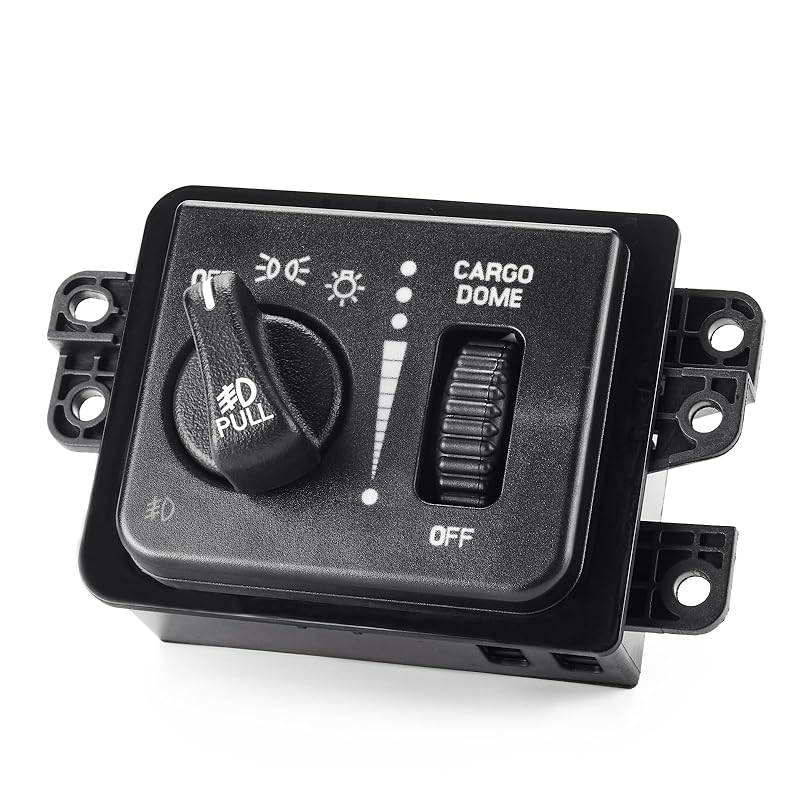 Переключатель управления фарами для Dodge Ram 1500 2500 3500 2006-2009, Dodge Dakota 2005-2010, Dodge Durango 2007-2009, Переключатель противотуманных фар, Фары, Лампа багажника