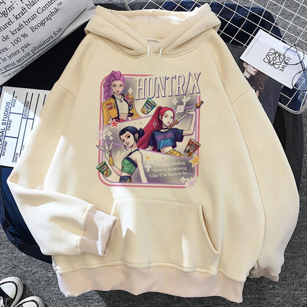 Худи Охотники на демонов KPop Мужские Женские Аниме Мультфильм Мода Уличная Одежда Пуловеры Мультяшная Толстовка