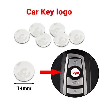 14-мм наклейки-значки для брелока автомобиля SEAT Nissan Subaru Volvo Kia Peugeot Honda Renault Toyota Hyundai Volkswagen BMW