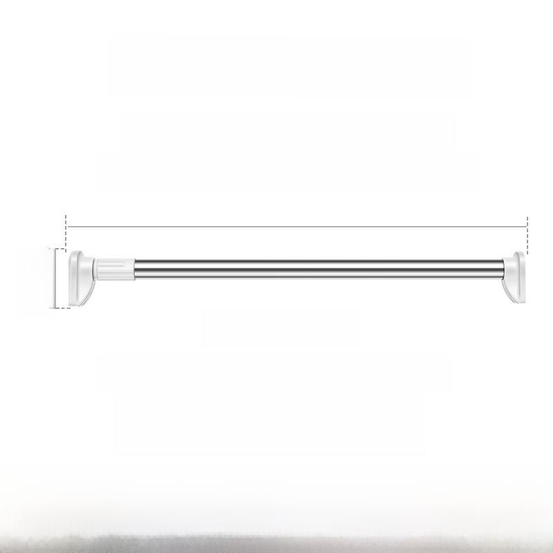 Телескопическая штанга из нержавеющей стали для сушки одежды и штора, без сверления, для ванной комнаты и гардероба