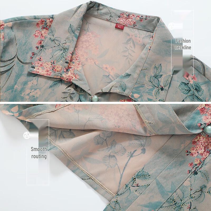 Повседневная рубашка для пожилых женщин с рукавом 3/4