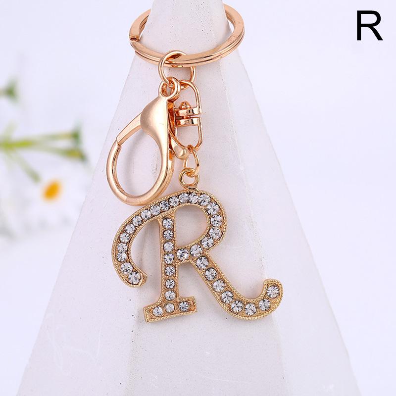 Fashion Letter Keychain Trendy Creative 26 English Letter Initial Resin Handbag Keyring Accessories For Women