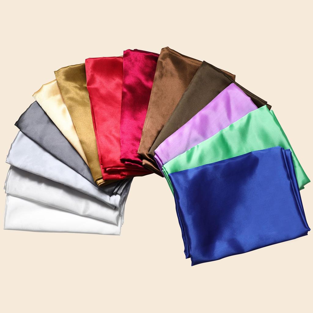 DERAYEE Сатин Тканый 142см х 200см Мягкий на ощупь Доступен в 20 Идеально подходит для шитья своими руками и подарков Шелкоподобная ткань, Ткань, Блестящий, Прибл.. Резать, Трогать,