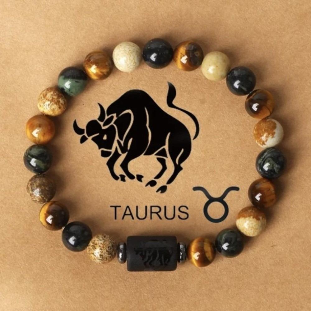 Graphic Stone Natural Stone Bracelet Adjustable Beaded Bracelet  Daily Wear